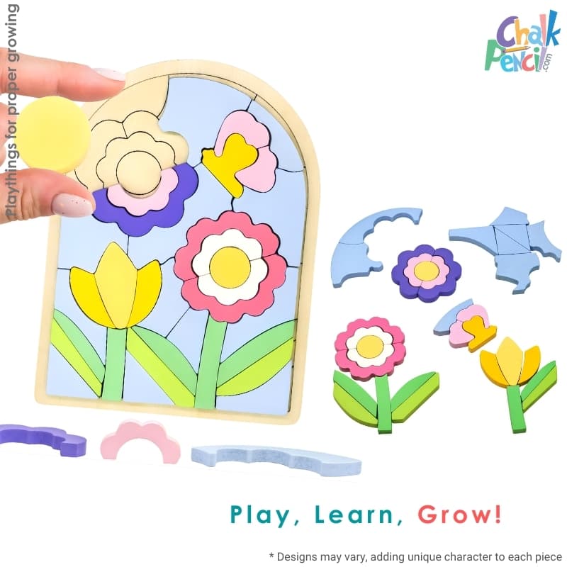 Flowers Building Blocks Puzzle - Image 1