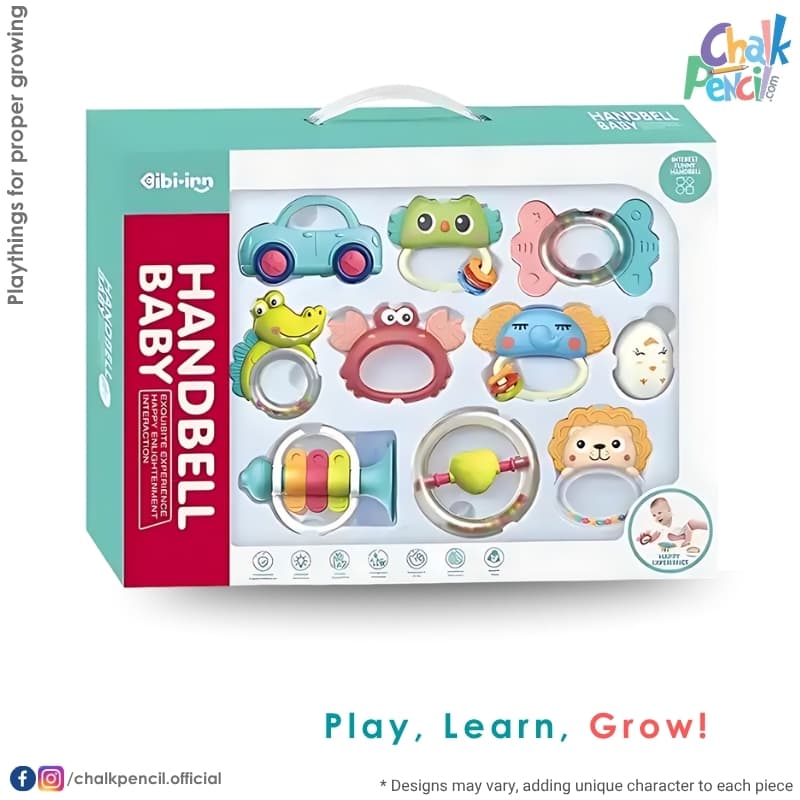Handbell Baby Rattles Set 10 pcs
