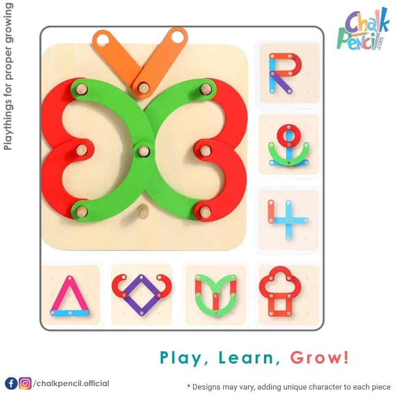 Montessori Wooden Stacking Puzzle Board